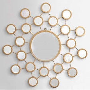 Best Selling Iron <b>Mirror</b> Art <b>Irregular</b> Circular Living Room Metal Frame Wall <b>Mirror</b> Decor Christmas Vintage Luxury Space Casual - Product Image 1