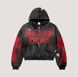 เสื้อฮู้ดแบรนด์ธรรมดาสำหรับทุกเพศ380Gsm 480 GSM เสื้อฮู้ดผ้าเฟรนช์เทอร์รี่ปักลาย - Product Image 6