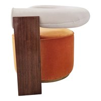 Chaise de salon relax dans le hall de l'hôtel Chaise en velours Chaise de canapé simple Chaises en bois massif Chaises d'appoint