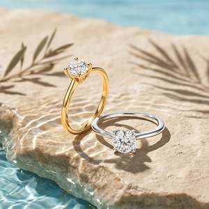 Jeulia Custom Ultra <b>Thin</b> Oval Cut Solitaire Wedding <b>Ring</b> for Men in 10K/14K/18K Gold or Platinum - Product Image 6