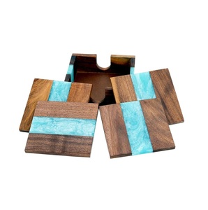 ถาดรองแก้วไม้และเรซินดีไซน์ทันสมัยสำหรับห้องครัวบ้าน - Product Image 5