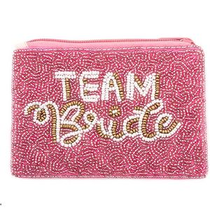 Belle broderie perlée à la main équipe mariée Design petit sac portefeuille à la mode fantaisie et unique luxe élégant de l'Inde - Product Image 1