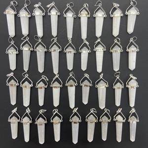 PENDENTIF CRAYON À POINTS À DOUBLE TERMINÉ DE SÉLÉNITE DE MEILLEURE QUALITÉ PENDENTIF À CRAYON EN GROS POUR LA GUÉRISON ET L'USAGE SPIRITUEL - Product Image 2