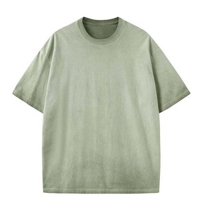 Camisetas lavadas con ácido de 230GSM de alta calidad, ropa de jogging de gran tamaño, camisetas de lavado con ácido para correr, camisetas de algodón de manga corta con cuello redondo - Product Image 4