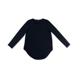 เสื้อยืดถักอัลฟานีสีดำ ไซส์ 2XL พร้อมชายเสื้อแบบเชิ้ต - Product Image 1