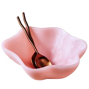 Bol en résine d'amande de couleur rose Bol en bois et résine rose en ligne au meilleur prix Taille personnalisée fabriquée en Inde - Product Image 1