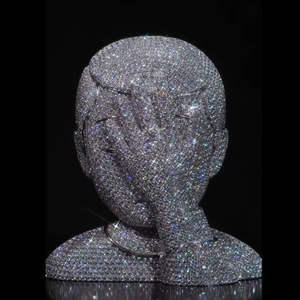 VVS Moissanite Diamond 925 plata esterlina Unisex colgante Iced Out hombres forma redonda cara cuerpo HipHop estilo para fiestas de boda - Product Image 6