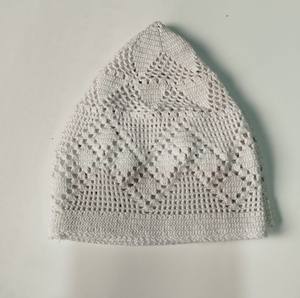 หมวกฮิญาบสำหรับผู้ชายหมวกมุสลิมทำด้วยมือปักลายถักโครเชต์ผ้าคอตตอนอิสลาม - Product Image 3