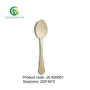 Newest sale disposable reinforced wooden sample spoons 20cm china with the little bit design