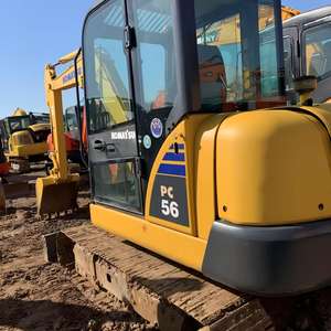 Mini-excavatrice sur chenilles hydraulique d'occasion Komatsu PC56, 6 TONNES, composants de base, origine japonaise, testée, 99% NEUF, en STOCK, à VENDRE - Product Image 2