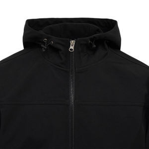 Veste coupe-vent en toile souple imperméable pour hommes Survêtement d'entraînement d'hiver à capuche pour sport décontracté Traitement OEM enduit - Product Image 5
