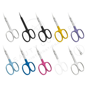 Tijeras de Manicura de Acero Inoxidable de Color Negro, Hojas Curvas para Diestros, Afiladas, Duraderas, Precisas, para Eliminar Cutículas, Sostenibles - Product Image 6