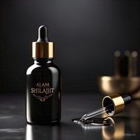 ALAM SHILAJIT Certifié HACCP 100% Pur Naturel Shilajit de l'Himalaya Liquide Oral Séché au Soleil Complément Herbal avec Compte-gouttes 20ml Énergie