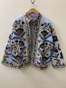 Fait à la main Suzani TNT veste courte col court velours sur mesure veste Bomber manteau Hippie veste pour les femmes - Product Image 5