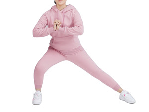 Chándal barato de alta calidad de OEM al por mayor para mujer, conjunto de chándal liso de 2 piezas con capucha y forro polar grueso para mujer - Product Image 6