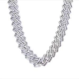 Dernier modèle de collier en diamant cultivé en laboratoire Style rappeur Hip Hop avec chaînes glacées Miami Cadeau Rappeur Gangster Outfit - Product Image 1