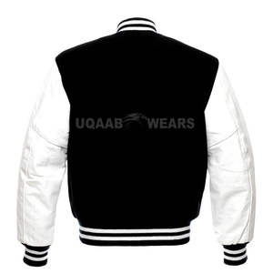 Custom Logo Varsity College Jackets Fashionable Long Sleeve Casual Baseball Jacket Premium <b>Wool</b> and Real Genuine Leather Sleeves - Product Image 3