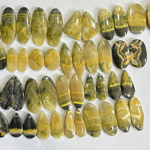 Pendientes de Jaspe Abejorro, Gemas Sueltas Naturales de Grado AAA, Joyería Personalizada de Alta Calidad para la Creación de Joyas - Product Image 1