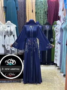 Dubai Abaya belle couleur noire abaya traditionnelle musulmane travail à la main caftan vêtements islamiques traditionnels pour femmes - Product Image 3