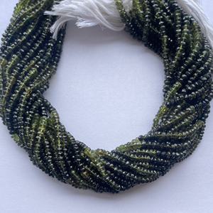 4mm 6mm Natural Ombre Green <b>Tourmaline</b> Faceted Rondelle Gemstone Beads Strands for <b>Jewelry</b> Making Hand Knotted Necklace Bracelet - Product Image 3