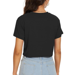 เสื้อครอปสตรีทแวร์แห้งเร็วระบายอากาศทำจากผ้าฝ้าย100% น้ำหนักเบาปรับแต่งโลโก้ได้สไตล์คอกลม - Product Image 5