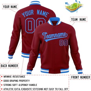 Custom Varsity <b>Jacket</b> with Contrast Color Sleeves Embroidery Patches Chenille Team Logo College <b>Baseball</b> <b>Bomber</b> <b>Jacket</b> Factory - Product Image 2