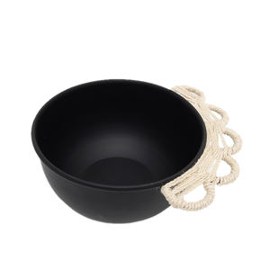 Vaisselle Fer & Canne Bol Rond Vert Armée Couleur Naturelle Saladier Pour Cuisine & Décoration de Mariage Personnalisé - Product Image 6