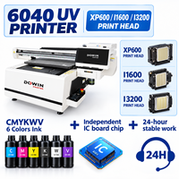 Promo Panas Printer UV LED Inkjet Flatbed A2/A3 6040 3040 I3200-U1HD Head DIY logo untuk Label Kristal dan Stiker