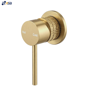 Keran kamar mandi/kamar mandi, bersertifikat Kuningan rendah timah tunggal tuas mandi dinding wastafel Mixer keran Knurled desain tubuh keramik setelan mandi/penggunaan mandi - Product Image 6