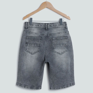Pantalones Cortos de Sarga Gris Deslavado para Niños, Ropa de Alta Calidad, Pantalones Cortos de Mezclilla, Pantalones y Shorts para Bebés - Product Image 5