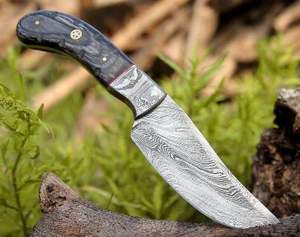 High Quality Handmade Damascus Steel Full Tang Fixed Blade OEM Hunting <b>Knife</b> with Wood Handle Customized with Leather <b>Sheath</b> - Product Image 5