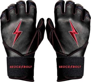 Guantes de Bateo Bruce Bolt de Cuero Cabretta de Primera Calidad, Diseño de Puño Corto 100% Calidad - Product Image 6