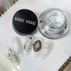 Ongles brillant Aurora opale poudre ongles flocon holographique paillettes ongles conception feuille de glace miroitant manucure décoration