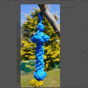 Corde de cloche faite à la main en coton multicolore lanière de cloche nautique - Product Image 1