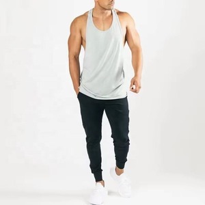Débardeur de gymnastique décontracté pour hommes Nouveau design Séchage rapide Vêtements actifs Chemise de sport de remise en forme avec technique cirée T-shirt en bambou ciré - Product Image 1