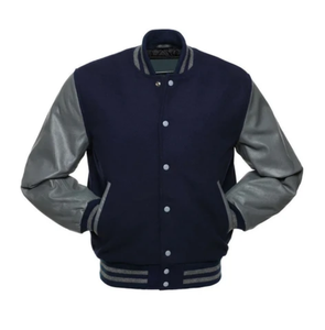 Producto superior 100% Calidad Mejor material Mujer y hombre Chaqueta universitaria de lana Mangas de cuero CollegeBaseballjacket para hombres - Product Image 3
