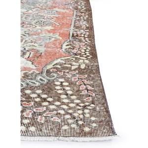 พรมขนสัตว์ถักมือสีน้ำตาลเบจวินเทจ รุ่น Pae-2802 สำหรับใช้ในบ้าน-ลายเมดัลเลียนรูปสี่เหลี่ยมผืนผ้าแบบนามธรรมสำหรับห้องนั่งเล่น ห้องโถง และห้องอื่นๆ - Product Image 4