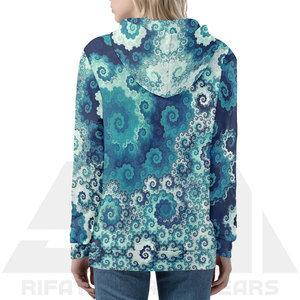 Sweat-shirts en molleton à sublimation pour femmes, polyester/coton, séchage rapide, polaire d'hiver, respirant, doublé, vêtements de rue, sweat-shirt personnalisé sur le devant - Product Image 5