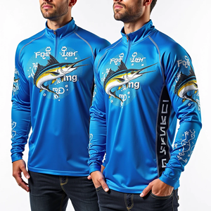 Jersey de pesca de manga larga con estampado personalizado completo para hombre, secado rápido y protección UPF 50, transpirable para Uso Deportivo y al aire libre - Product Image 2