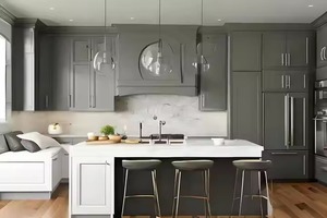 Armoires de cuisine traditionnelles aux normes américaines avec comptoirs complets en contreplaqué pour un stockage efficace - Product Image 3