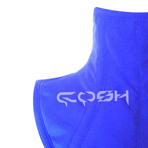 Corsé de cuello de algodón azul estilo gótico bondage fetiche con varillas de acero - Product Image 5