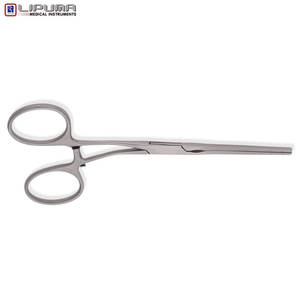 COOLEY Pinces pour bouledogue atraumatique Castaneda Mâchoires droites chirurgicales manuelles Tiges incurvées 4.7 ''12cm en acier inoxydable Mol - Product Image 3