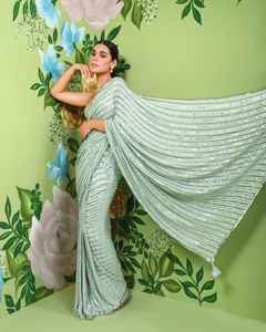 Blusa bordada de alta calidad, estilo Superhit de bollwood, con secuencia Georgette, venta al por mayor en línea - Product Image 3