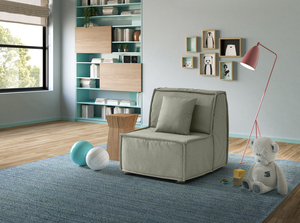 EVERGREENWEB Divano Letto Singolo con Materasso e Cuscino Made in Italy, Rivestimento Rimovibile, Arredamento Salvaspazio, Divano Trasformabile ELLEN - Product Image 3