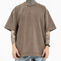 T-shirt Homme Grande Taille 4XL Personnalisé Col Rond Vintage Écologique Respirant Séchage Rapide en Jersey Ciré Manches Courtes – Vente en Gros
