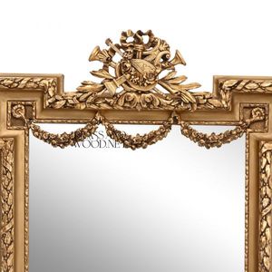 Espejo de Pared Clásico con Marco Geométrico Dorado de Lujo - Product Image 5