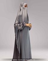 Gaun Muslimah Dewasa Ukuran Besar Mewah Grosir Layanan OEM Kain Sutra Berkualitas Tinggi Pakaian Elegan Sopan Panjang Menyentuh Lantai