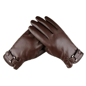 Venta al por mayor de calidad superior de las mujeres de la nueva moda guantes de cuero negro de piel de oveja guantes de invierno con función de pantalla táctil para las fiestas - Product Image 2