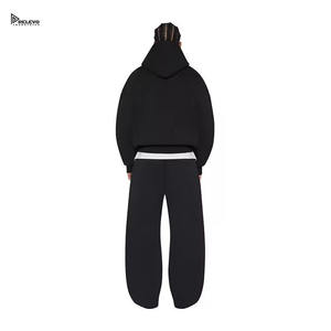 Conjunto Deportivo Unisex Holgado con Hombros Caídos, Conjunto Deportivo Elegante de Invierno para Hombre, Sudadera con Capucha 100% Algodón para Hombre, Pantalones Deportivos para Correr - Product Image 4