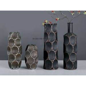 Modern Creative Art Designer Attractive Look Designer Heavy Duty Metal Flower Vase With Customized Finish & Logo Available - Product Image 1